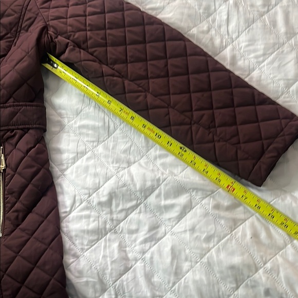 Calvin Klein Women's Quilted Ski Jacket - Rich Burgundy - Picture 10 of 11
